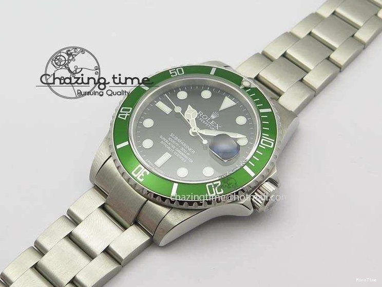 MiroTime 0419 Submariner BP Maker 16610 Green Dial On SS Bracelet A Bright 3870
